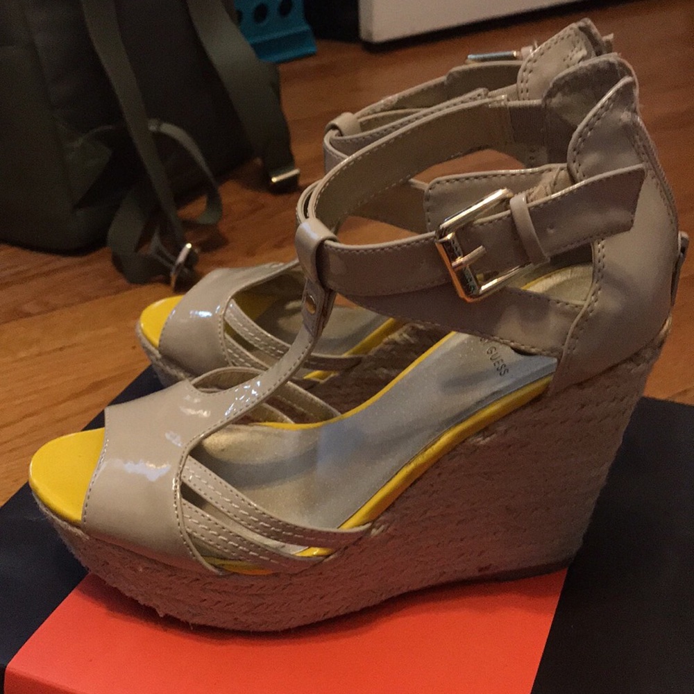 Guess Beige Wedges